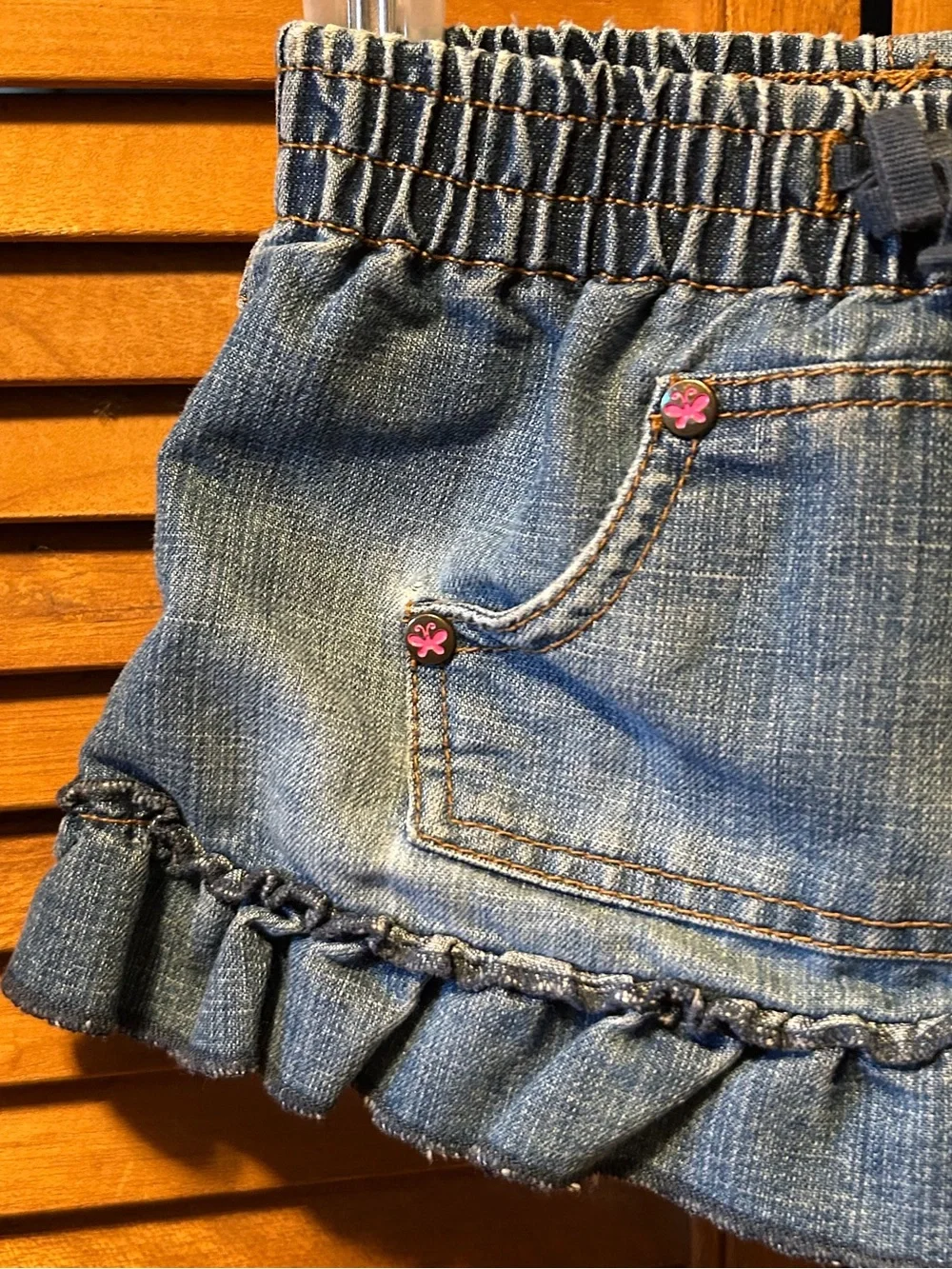 The Children's Place Ruffled Jean Skirt